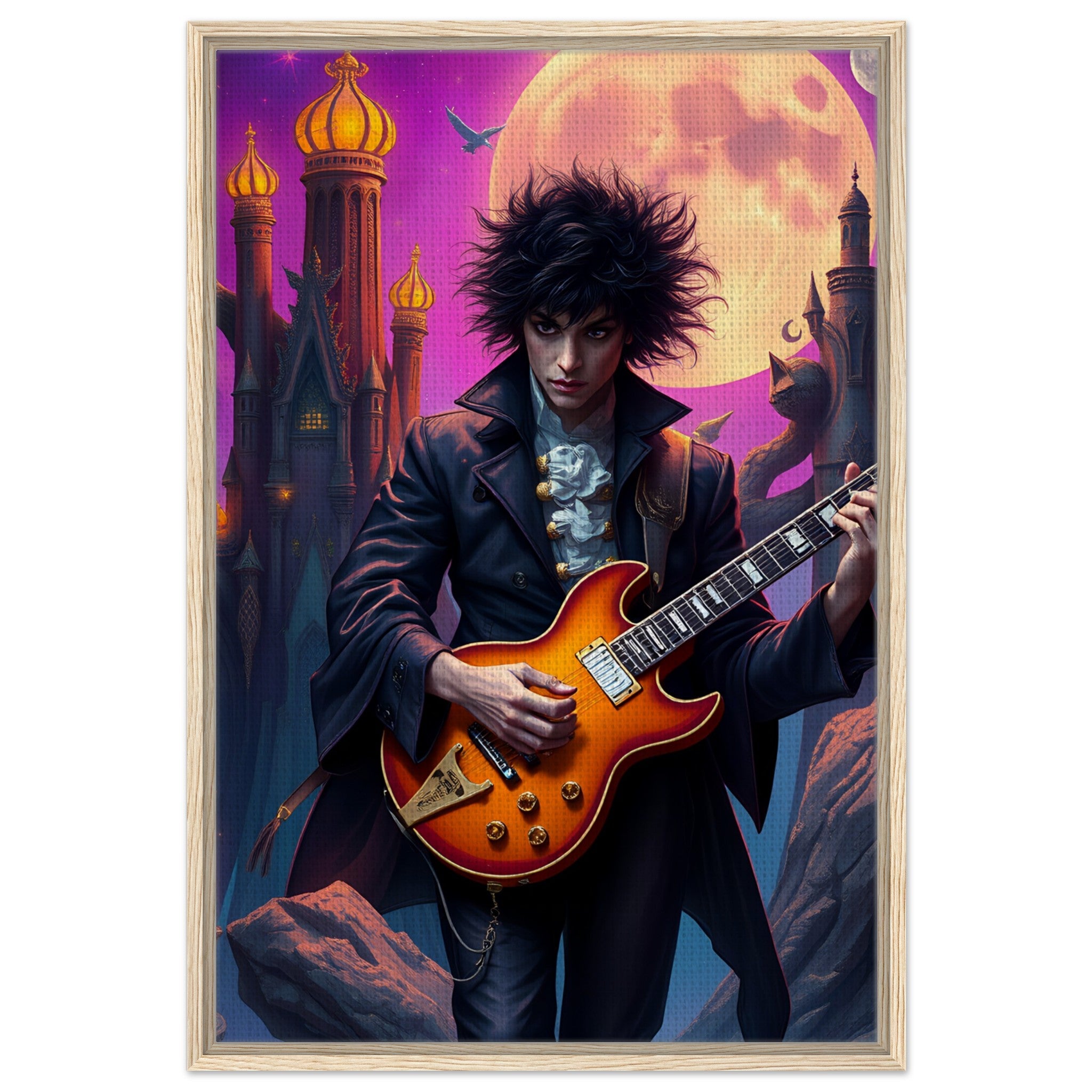 Jamming In Fantasy Framed Canvas