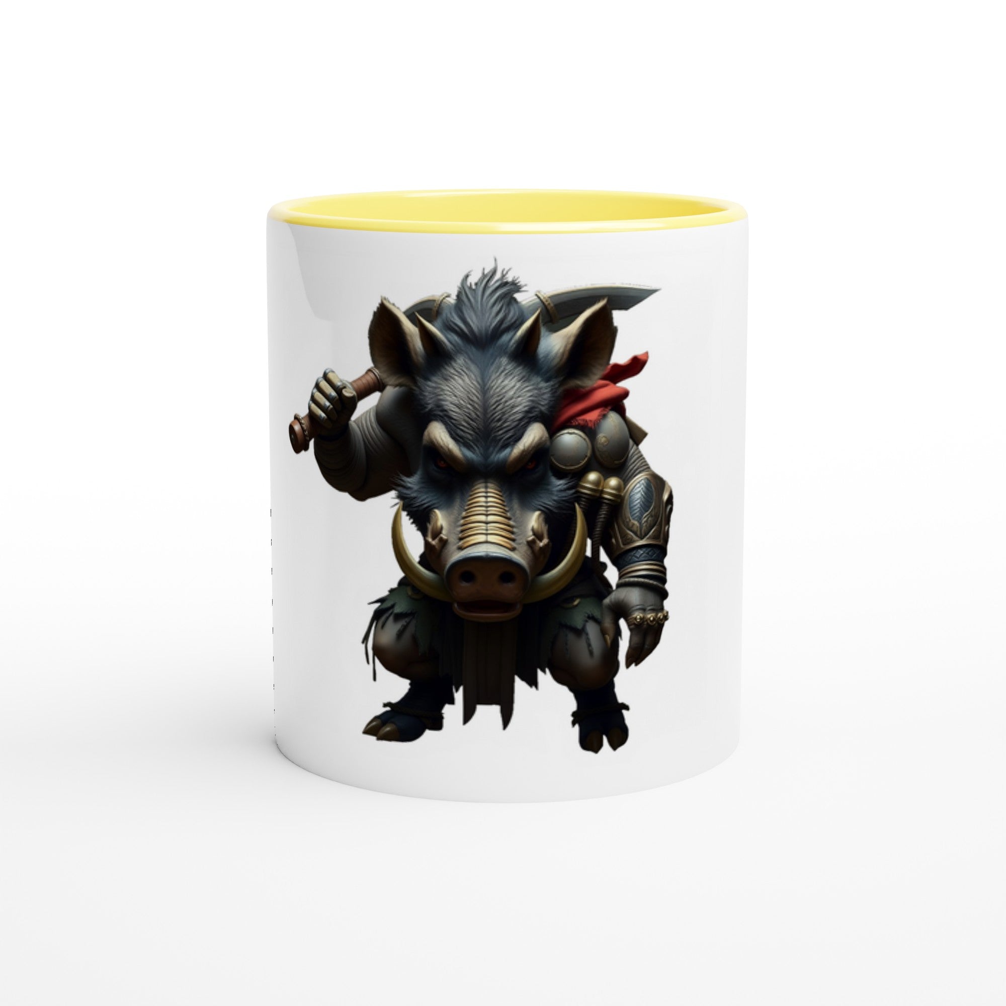 Battle Boar White 11oz Ceramic Mug with Color Inside