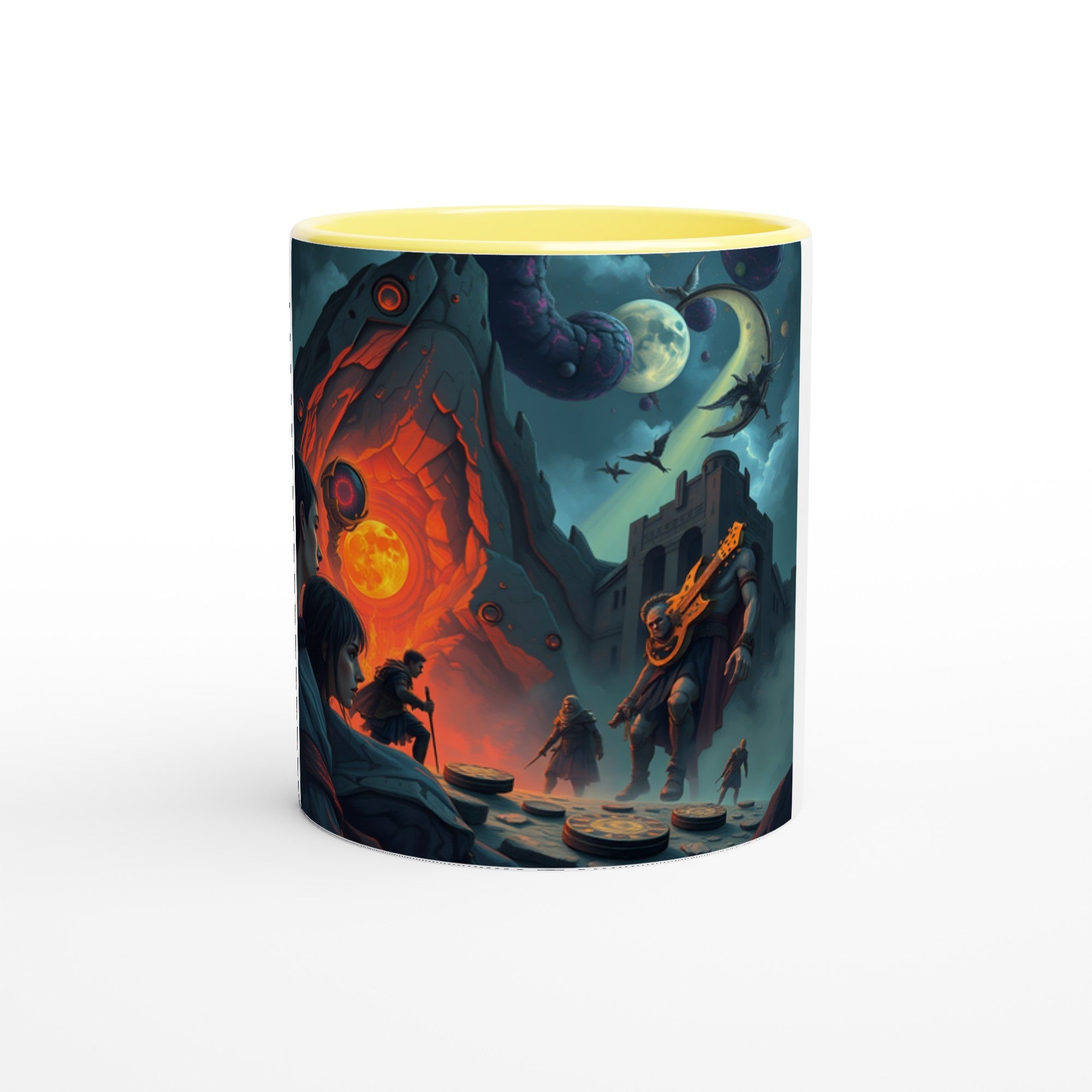 Fantasy World Arrival White 11oz Ceramic Mug with Color Inside