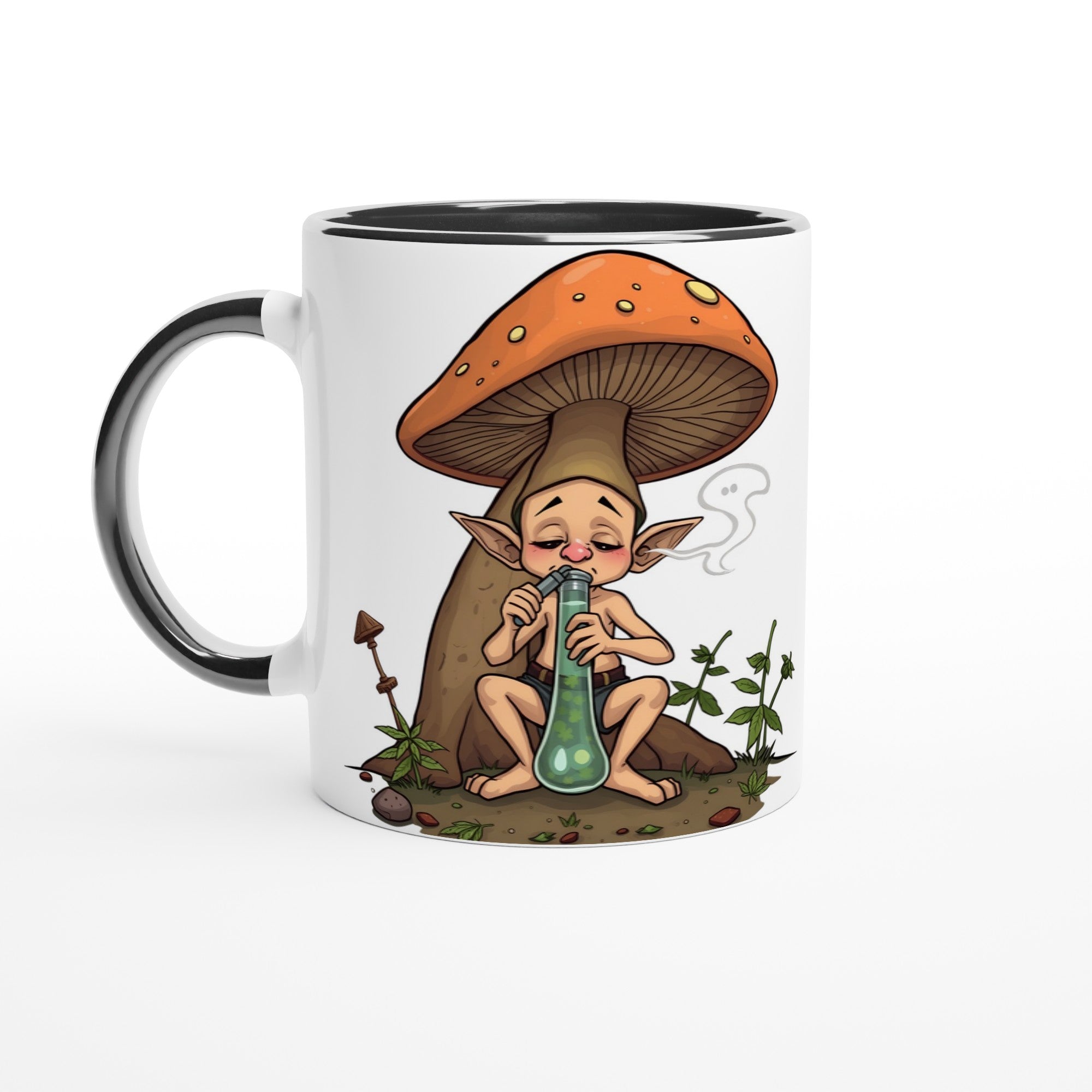 Four Twenty Elf Lost His Shelf White 11oz Ceramic Mug with Color Inside