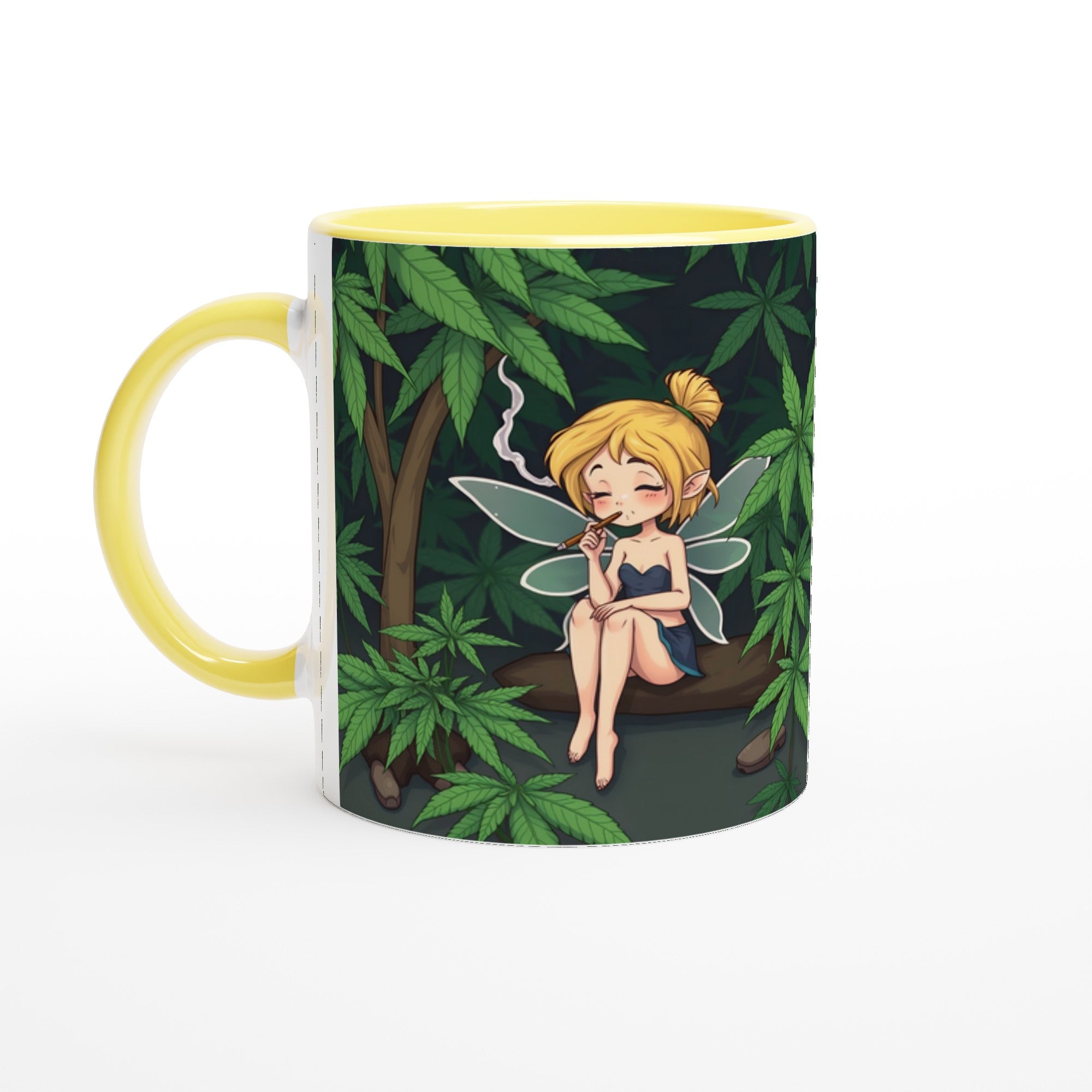 Happiness In The Woods White 11oz Ceramic Mug with Color Inside